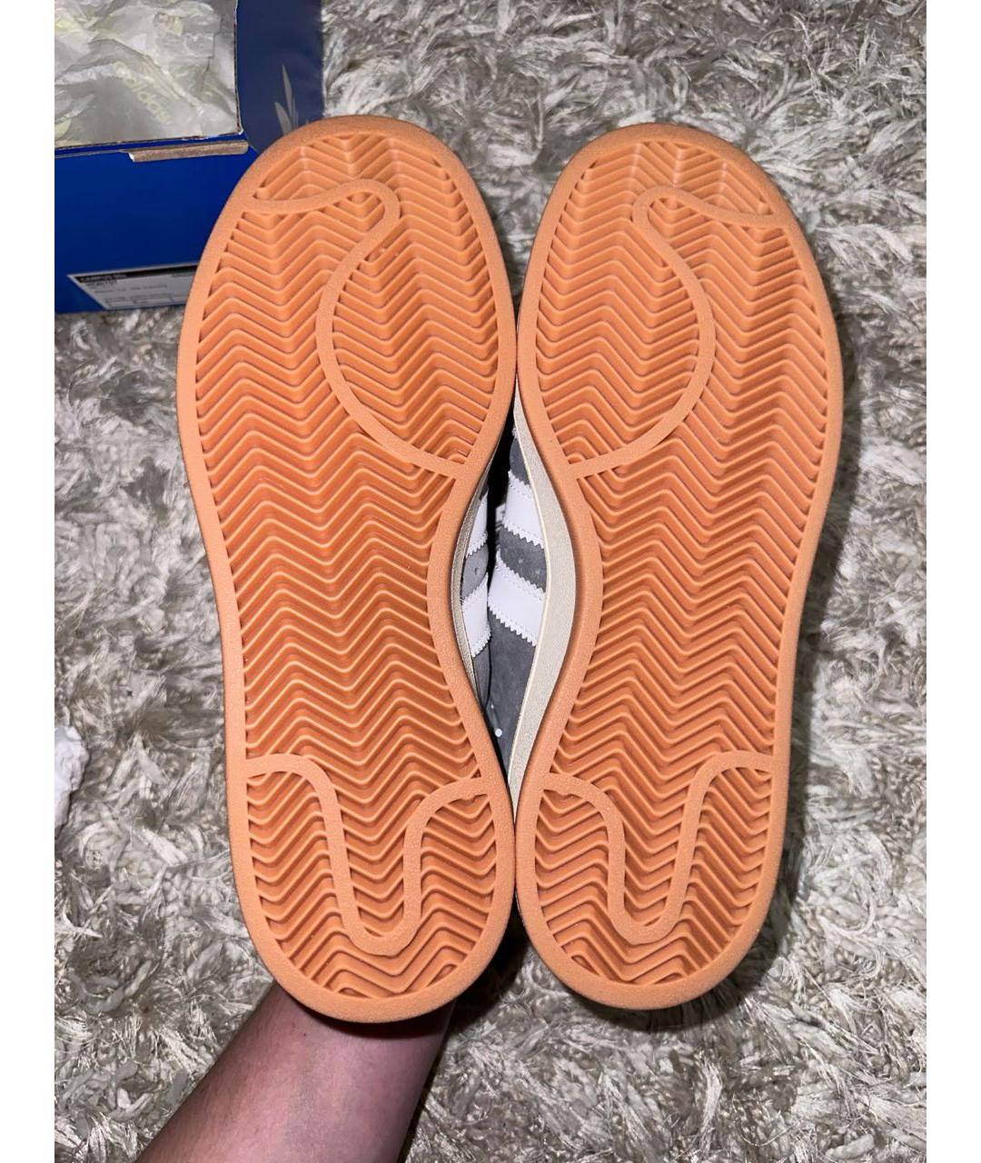 ADIDAS Серые замшевые низкие кроссовки / кеды, фото 4