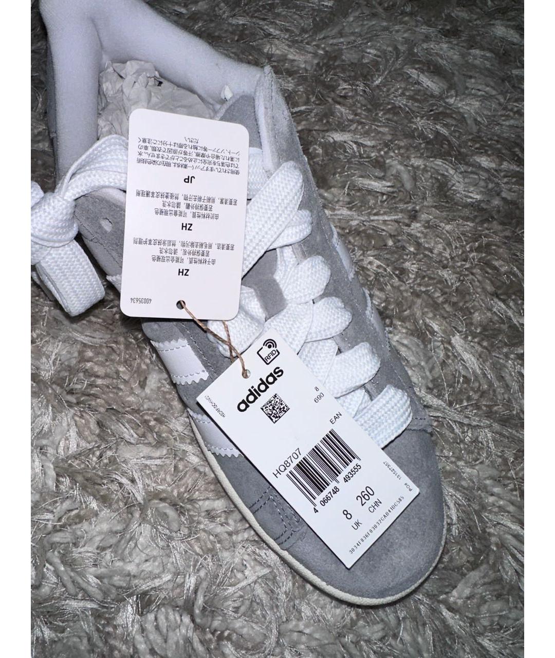 ADIDAS Серые замшевые низкие кроссовки / кеды, фото 3