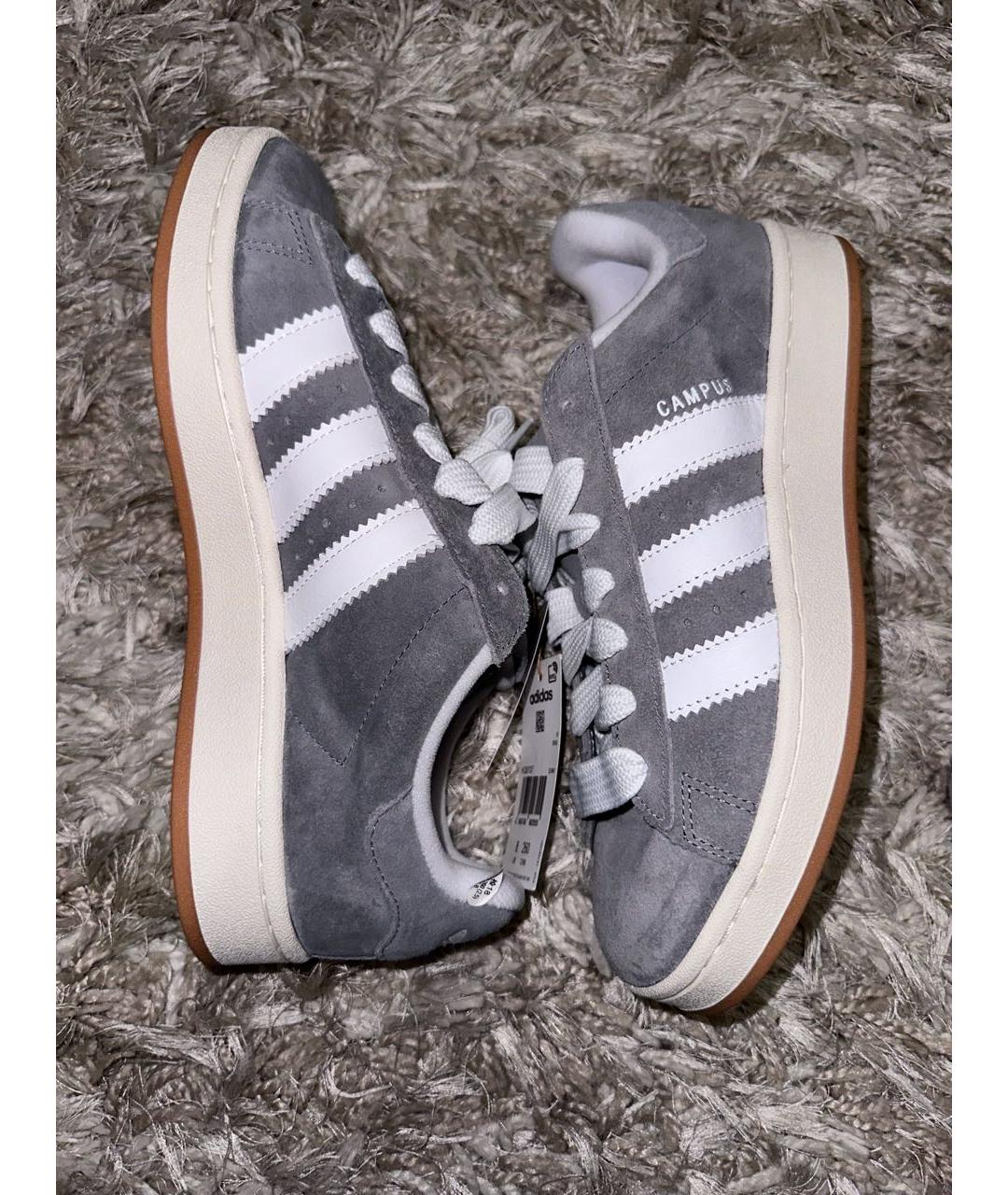 ADIDAS Серые замшевые низкие кроссовки / кеды, фото 2