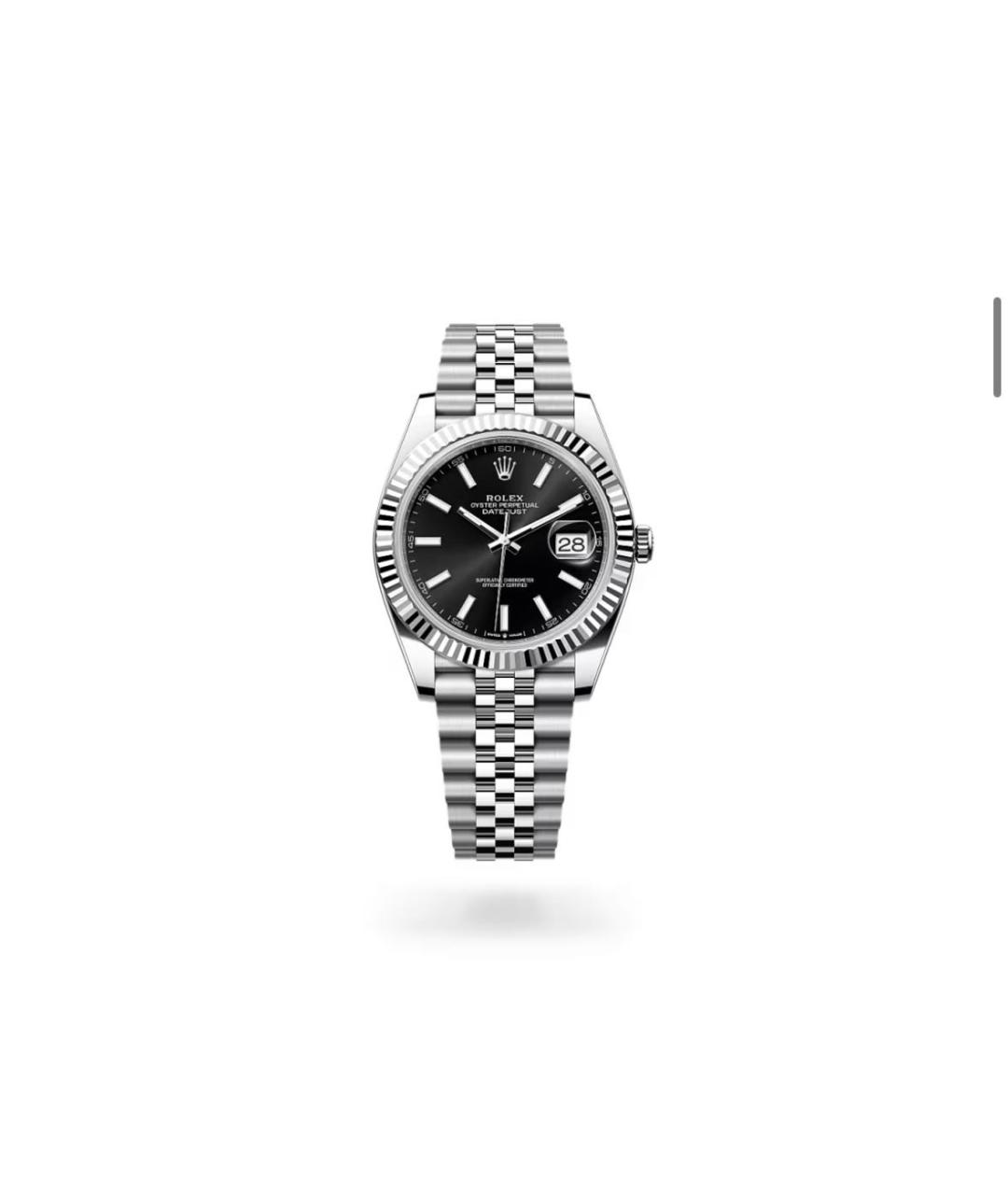 ROLEX Черные часы из белого золота, фото 9