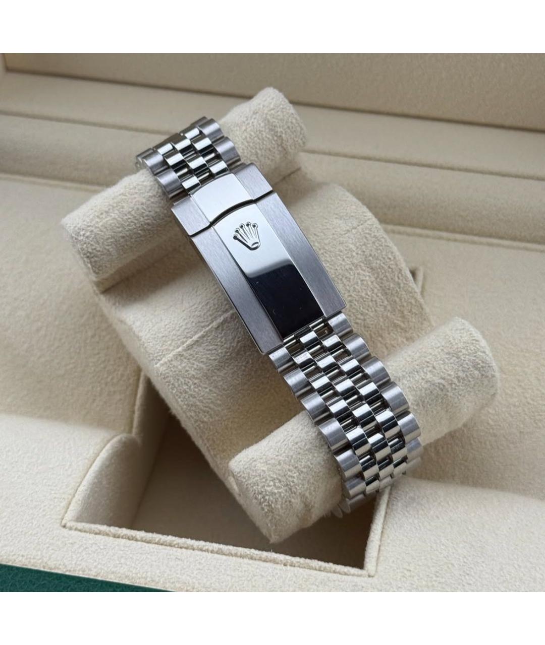 ROLEX Черные часы из белого золота, фото 6
