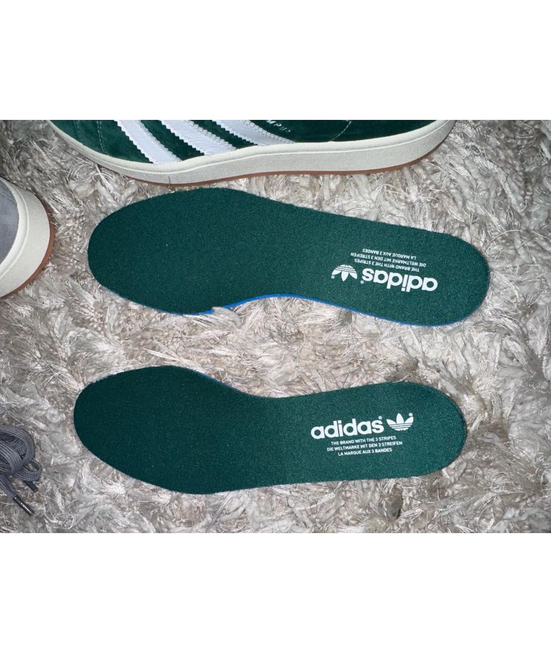 ADIDAS Зеленые замшевые низкие кроссовки / кеды, фото 4