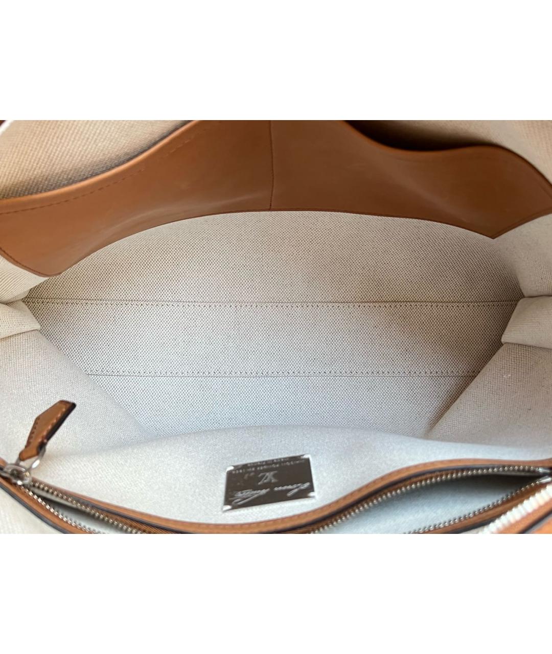 LOUIS VUITTON Коричневый кожаный портфель, фото 5