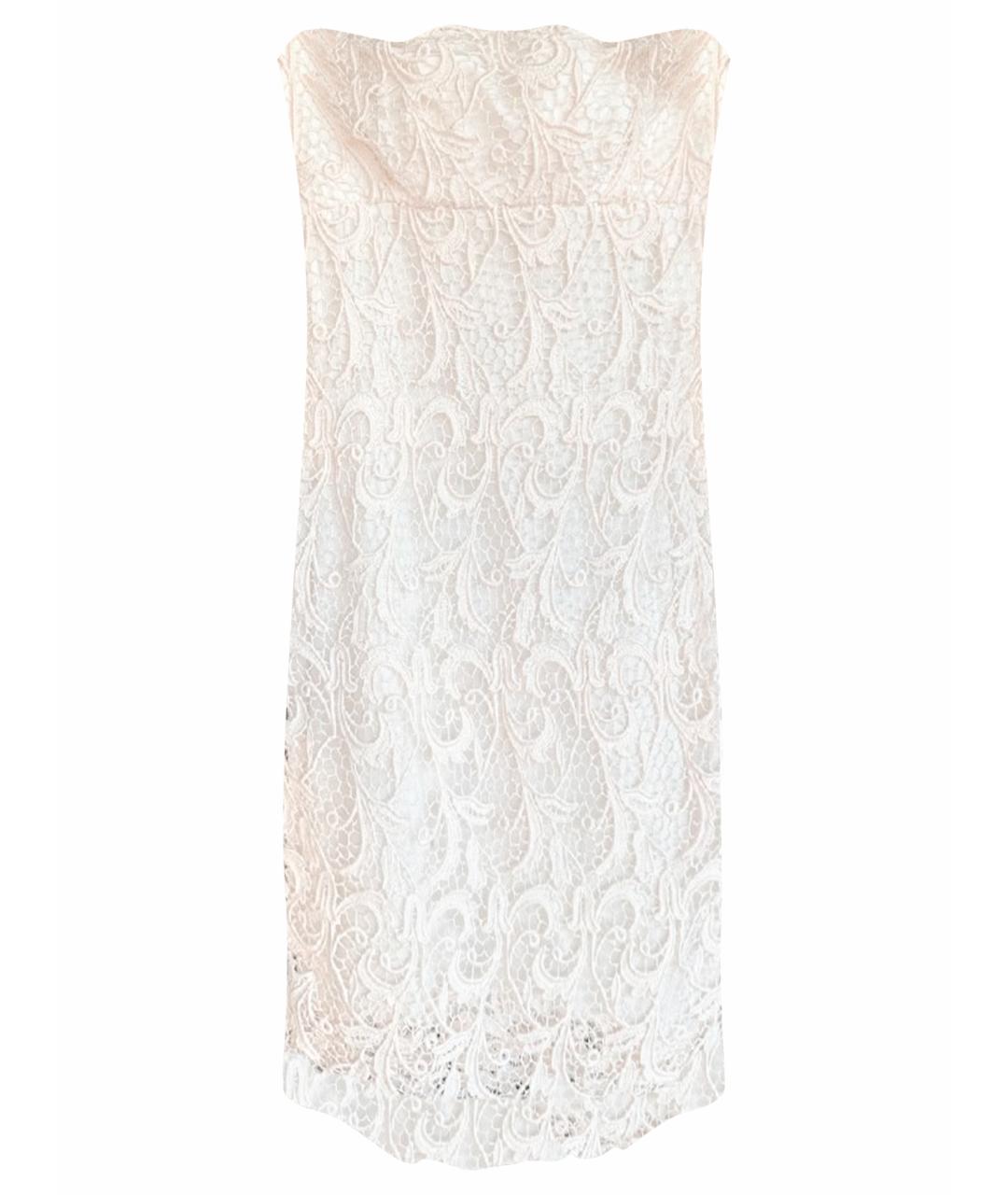 ERMANNO SCERVINO Бежевое хлопковое коктейльное платье, фото 1