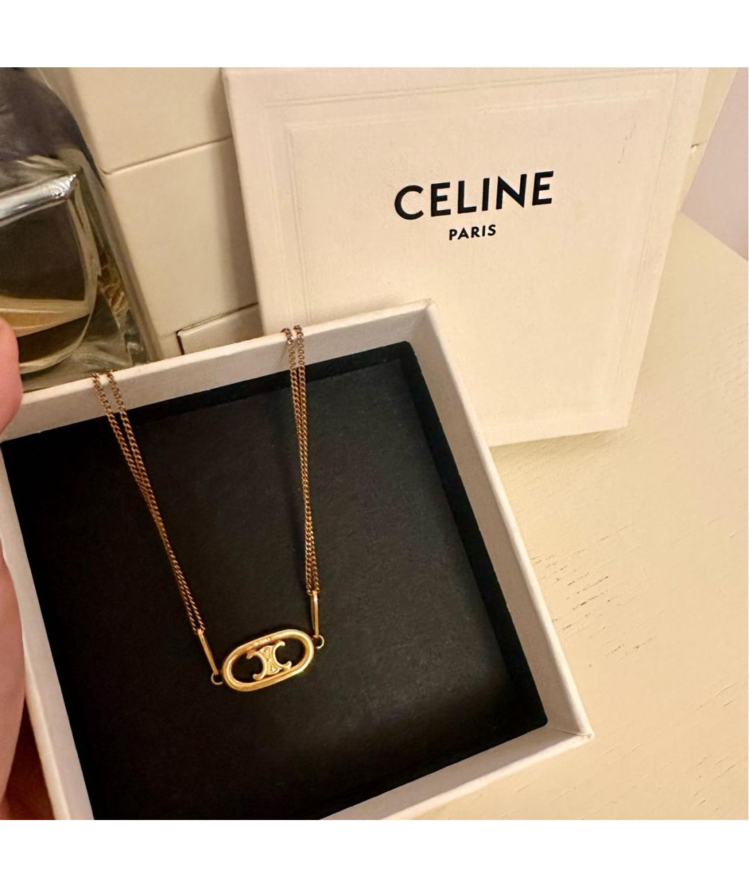 CELINE Золотая латунная подвеска, фото 3