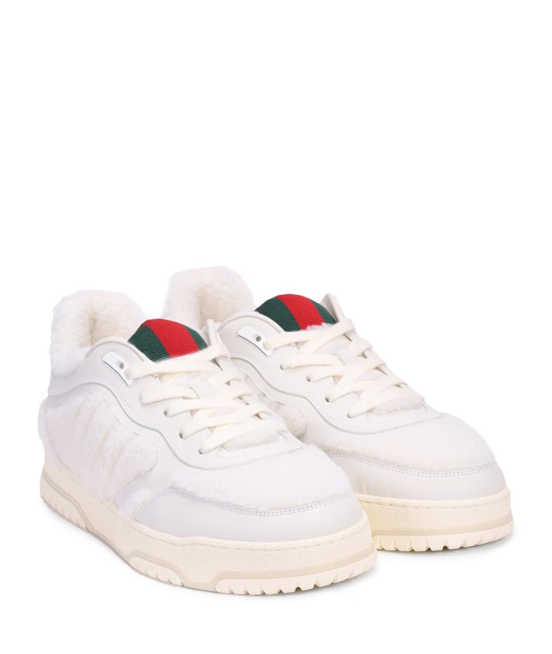 GUCCI Белые низкие кроссовки / кеды, фото 2