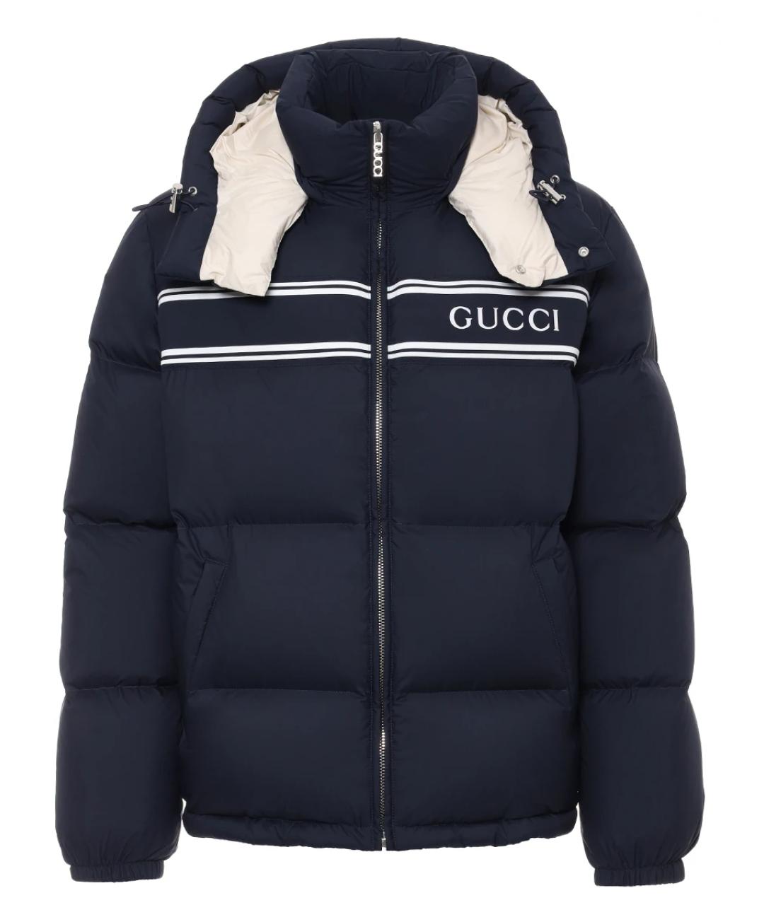 GUCCI Синий пуховик, фото 1