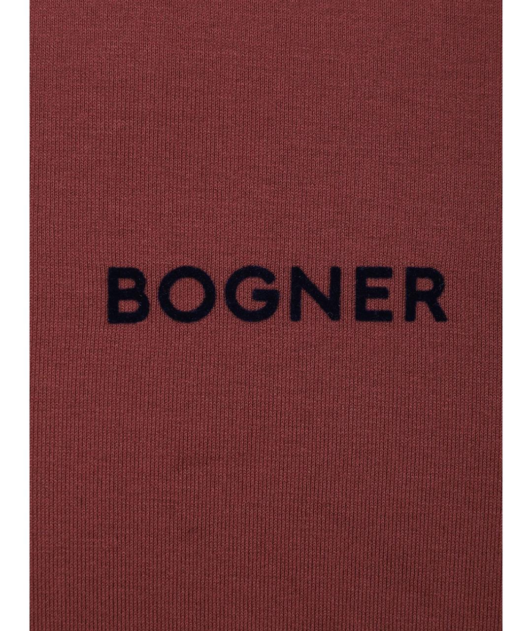 BOGNER Бордовая хлопковая футболка, фото 6