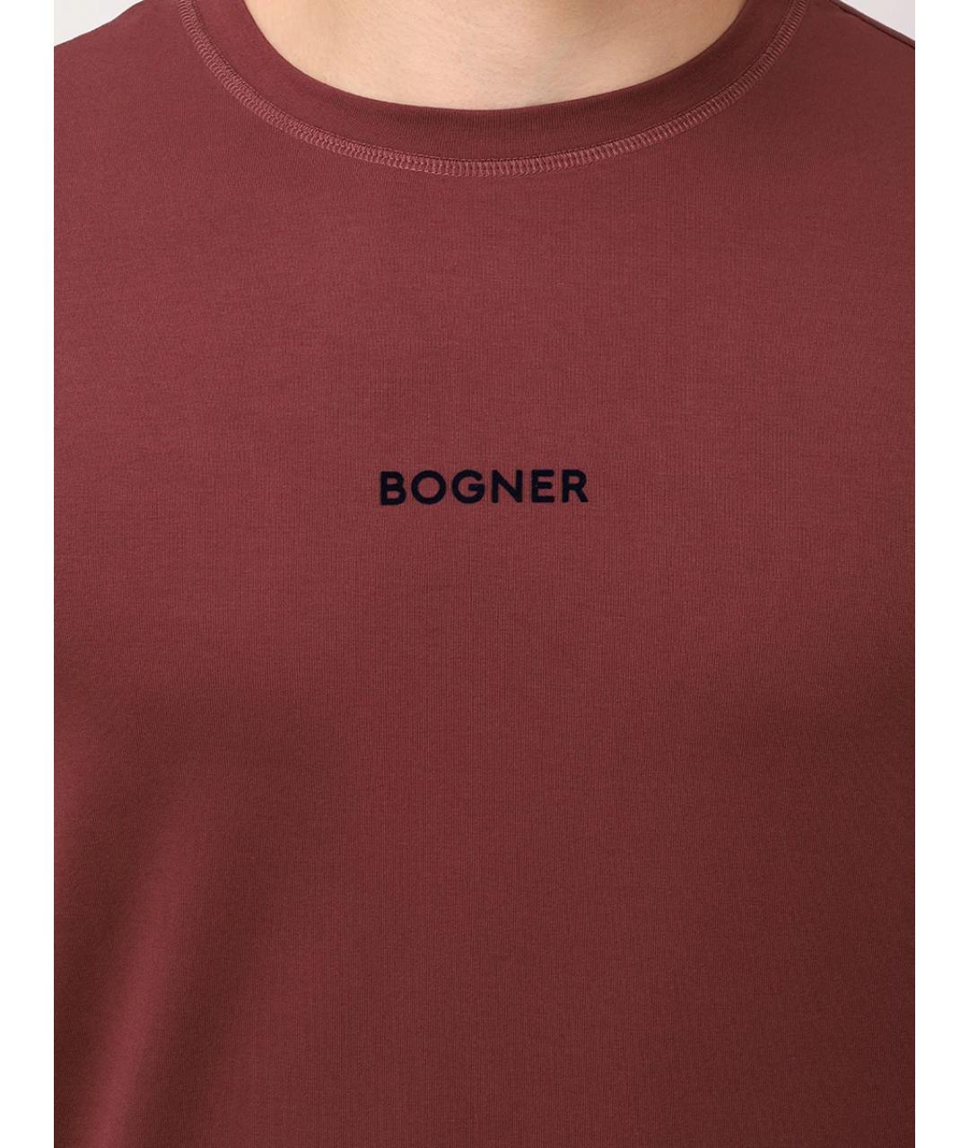 BOGNER Бордовая хлопковая футболка, фото 5