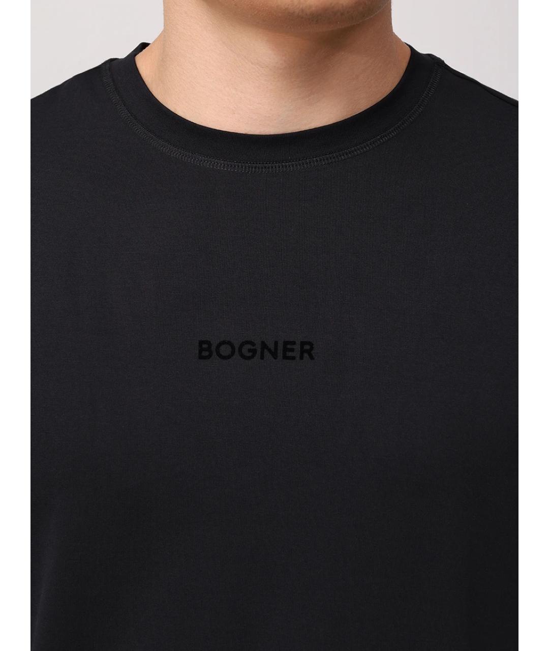 BOGNER Черная хлопковая футболка, фото 5