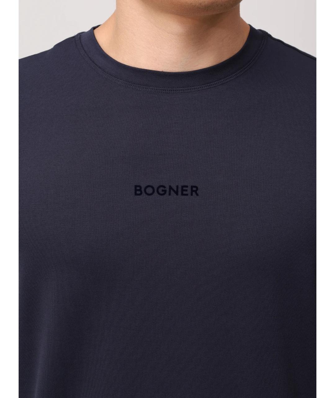 BOGNER Синяя хлопковая футболка, фото 5