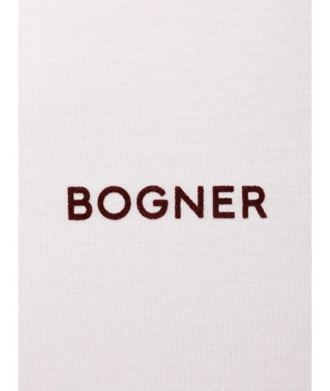 BOGNER Белая хлопковая футболка, фото 6