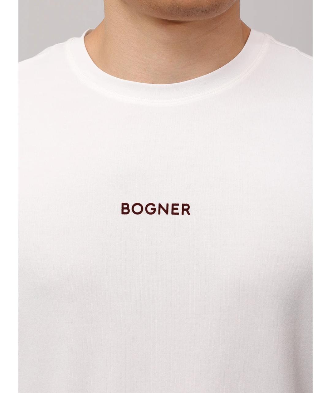 BOGNER Белая хлопковая футболка, фото 5
