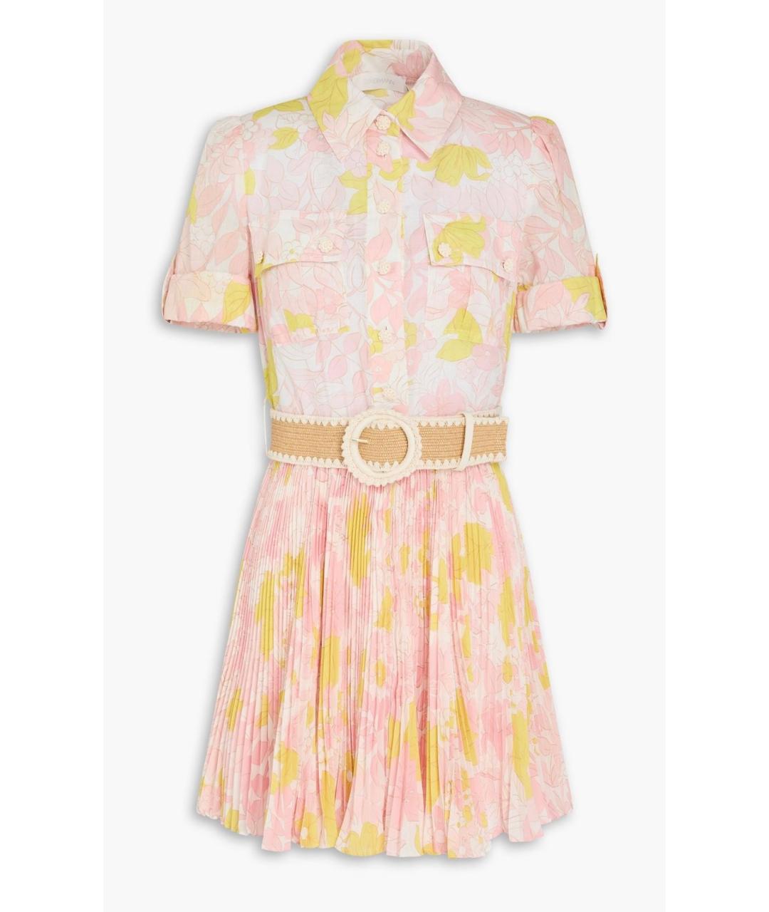 ZIMMERMANN Розовое коктейльное платье, фото 6