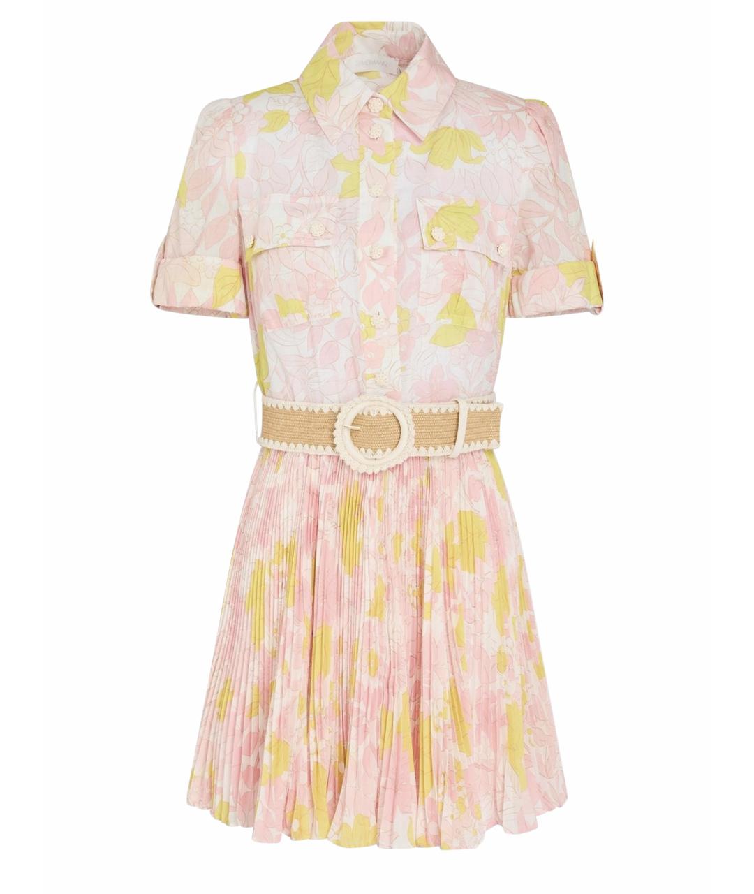 ZIMMERMANN Розовое коктейльное платье, фото 1