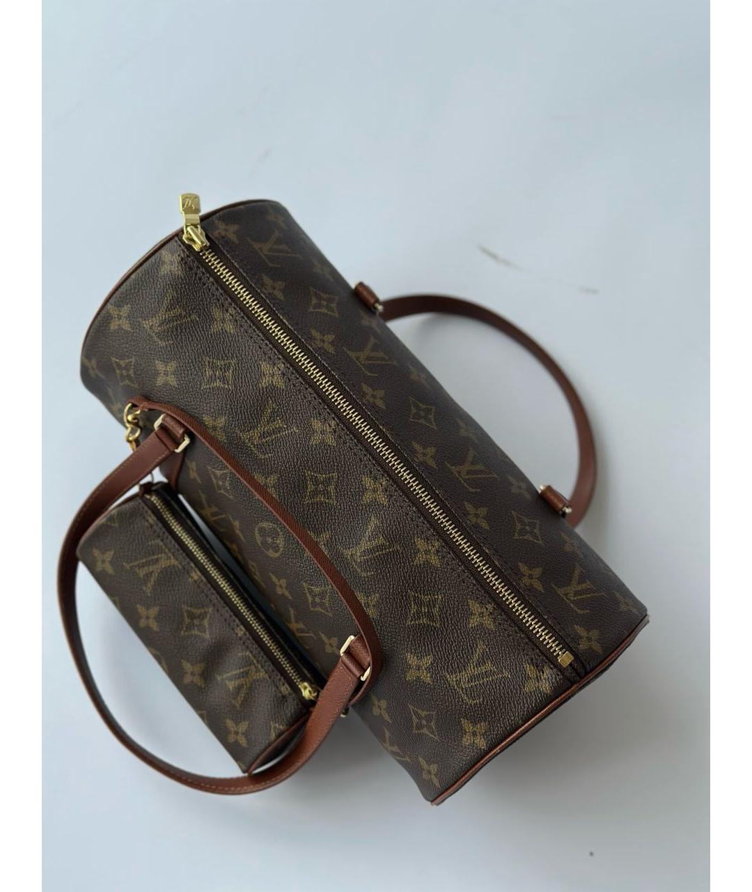 LOUIS VUITTON Коричневая сумка с короткими ручками, фото 4