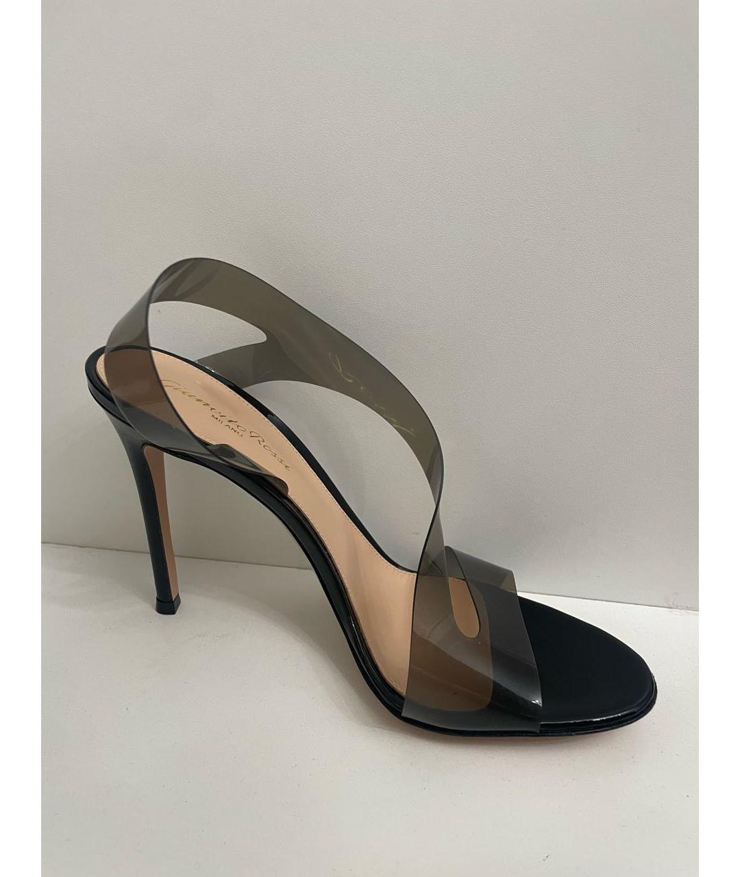GIANVITO ROSSI Черные резиновые босоножки, фото 4