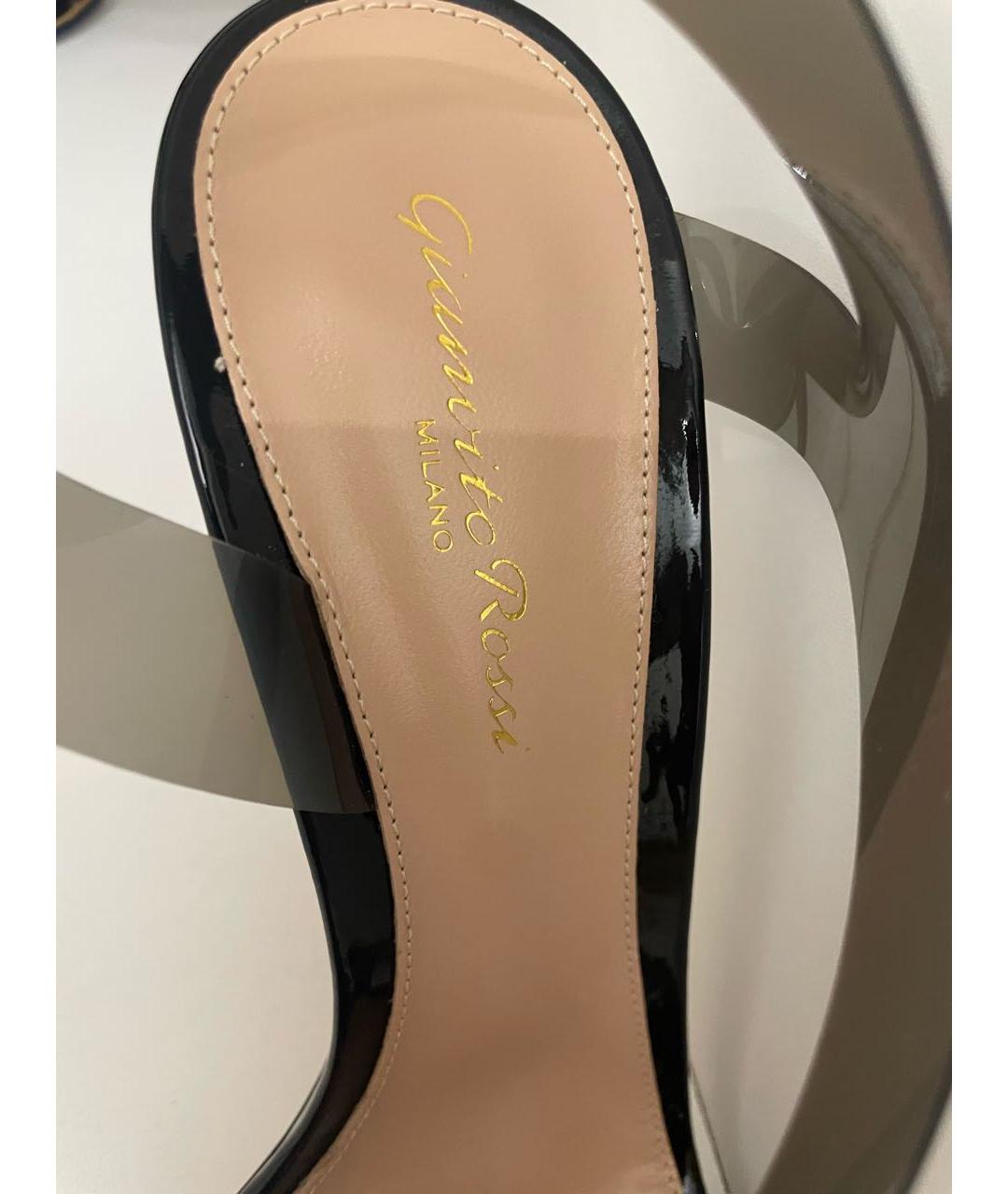 GIANVITO ROSSI Черные резиновые босоножки, фото 3