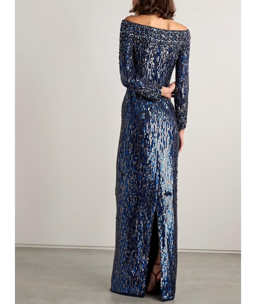 JENNY PACKHAM Синее вечернее платье, фото 3