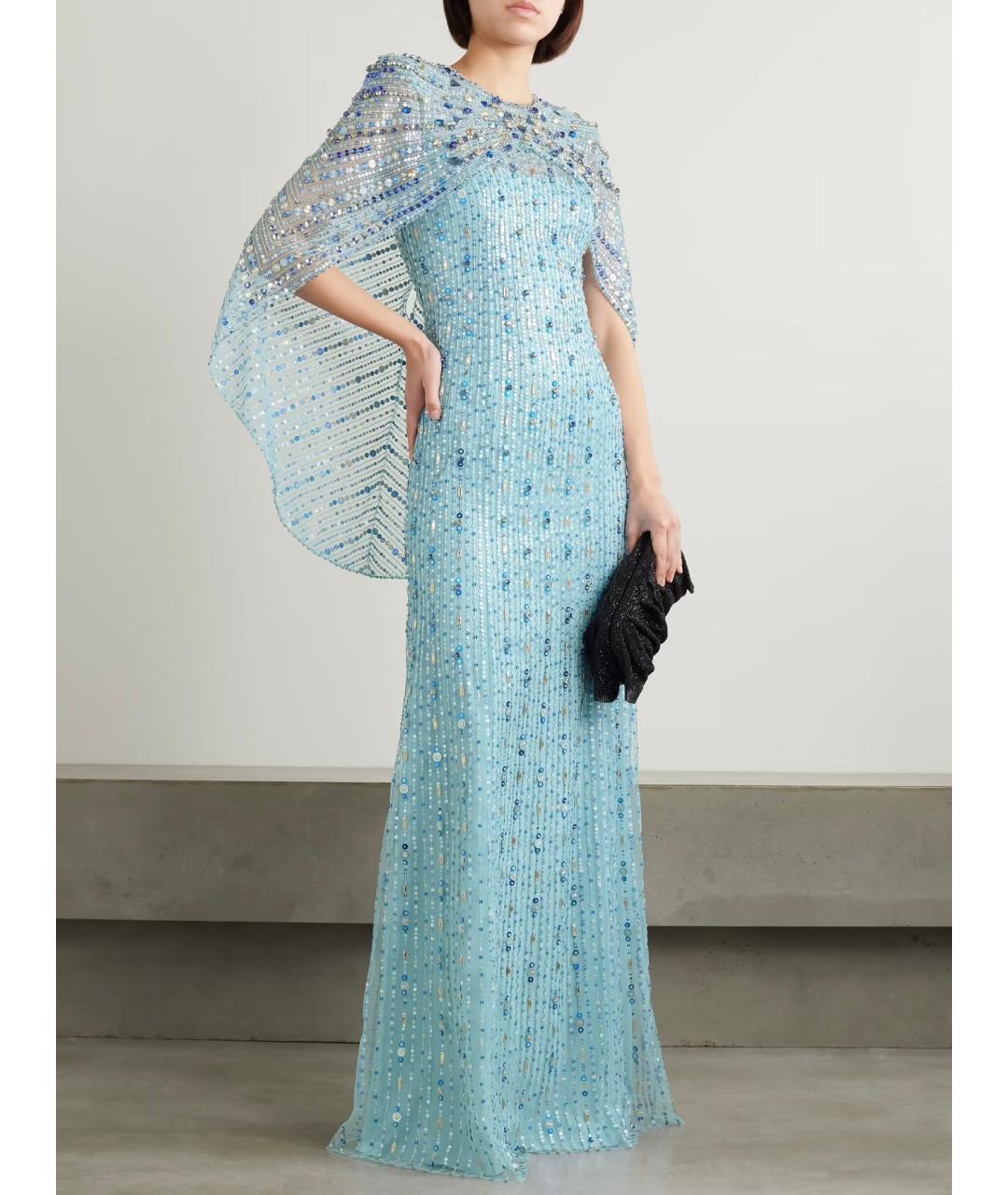 JENNY PACKHAM Голубое вечернее платье, фото 2