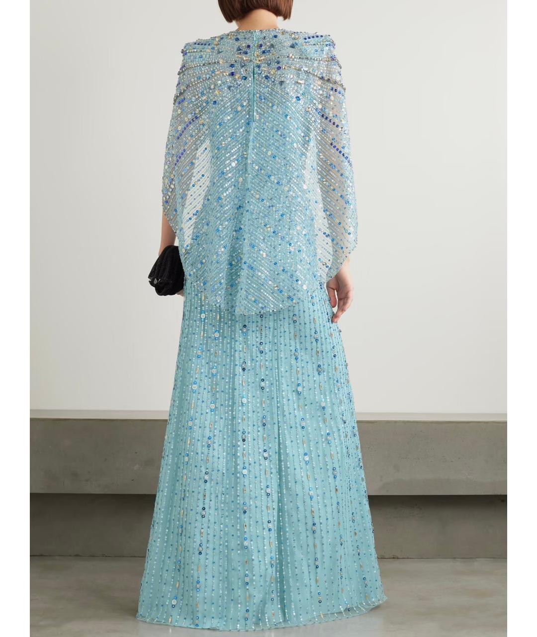 JENNY PACKHAM Голубое вечернее платье, фото 3