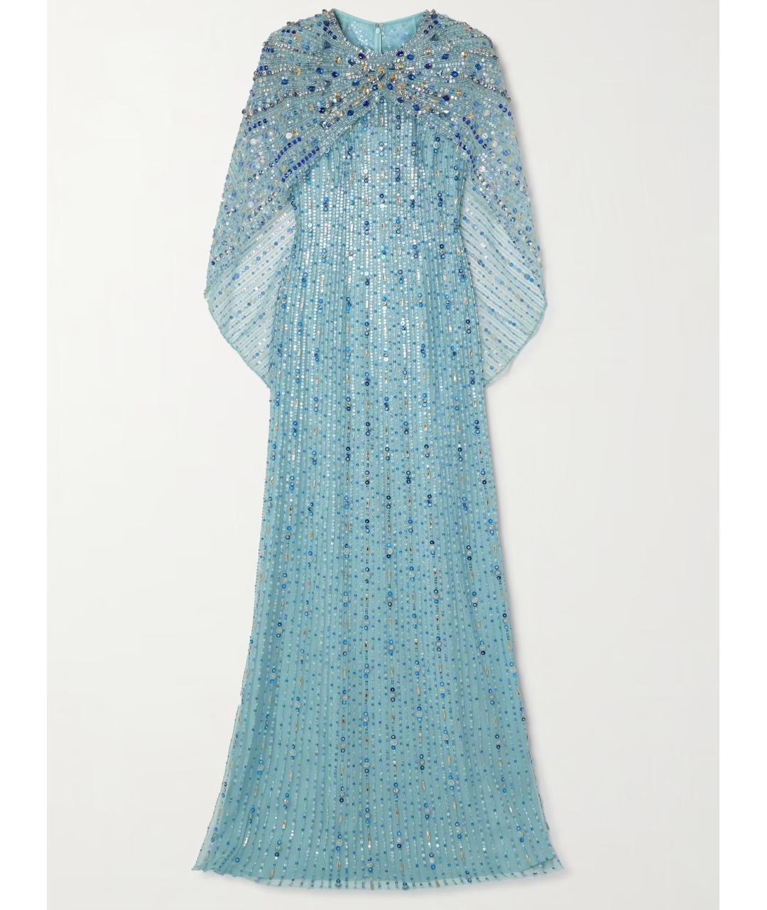 JENNY PACKHAM Голубое вечернее платье, фото 5