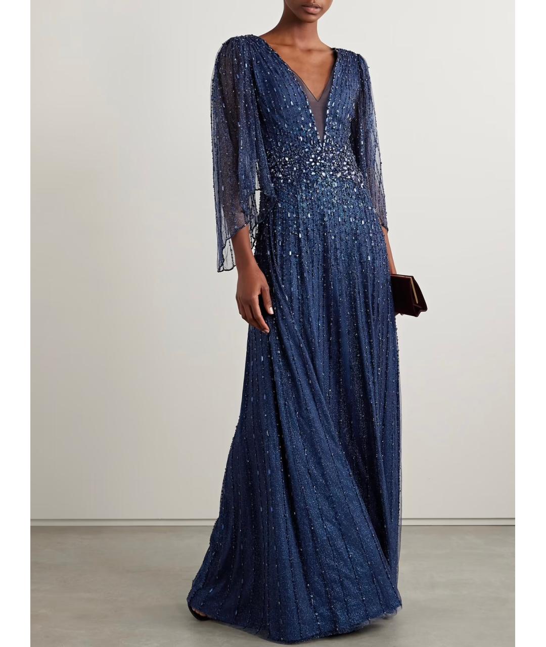 JENNY PACKHAM Темно-синее вечернее платье, фото 2