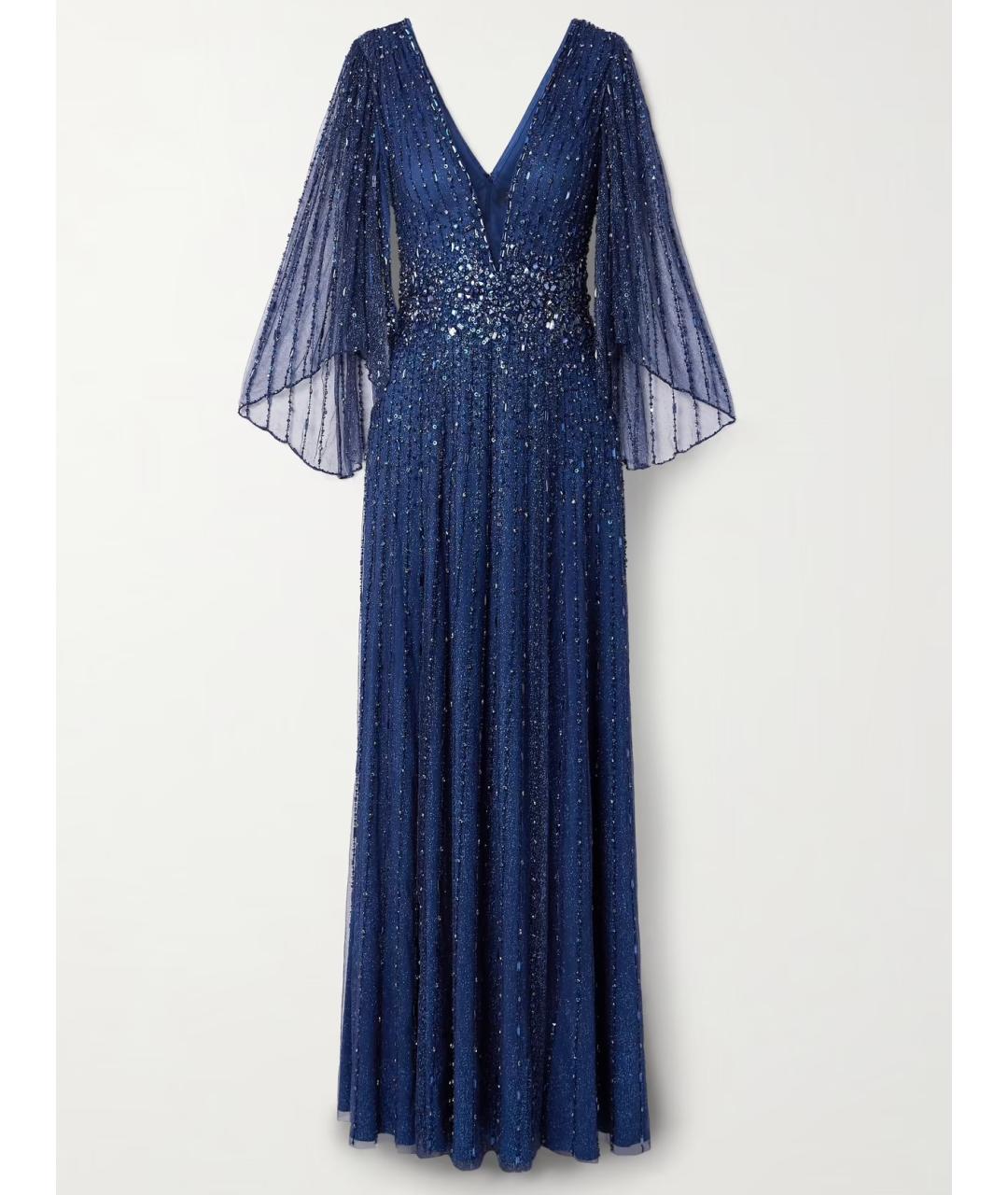 JENNY PACKHAM Темно-синее вечернее платье, фото 5