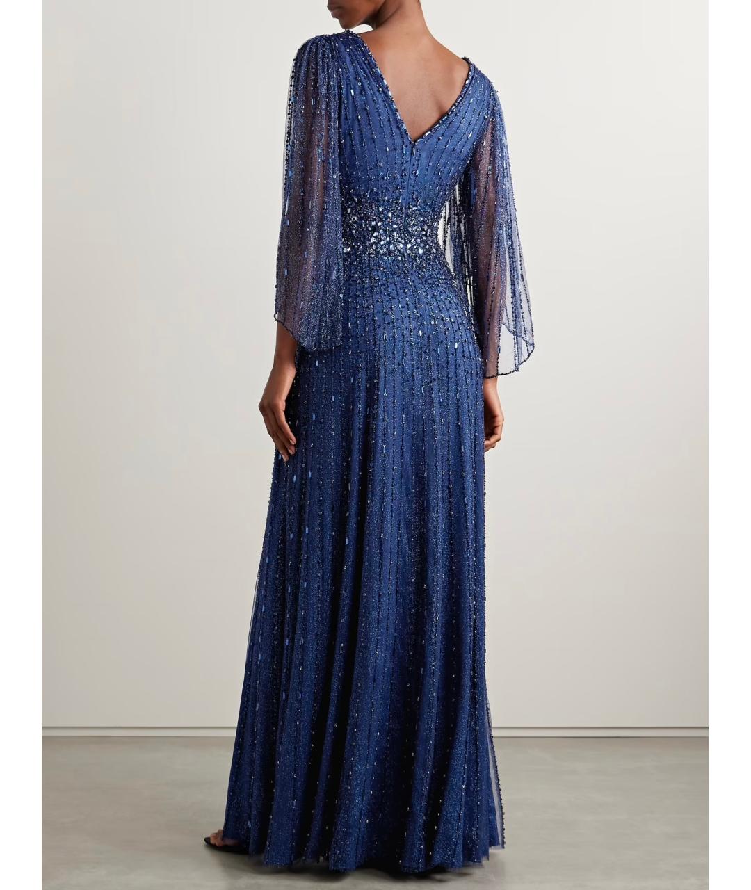 JENNY PACKHAM Темно-синее вечернее платье, фото 3