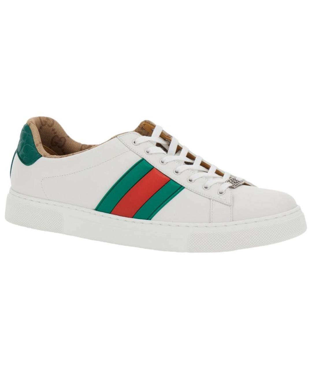 GUCCI Белые низкие кроссовки / кеды, фото 3
