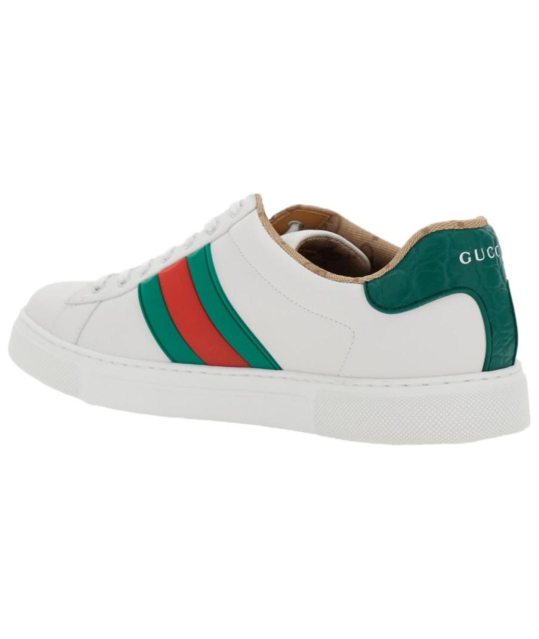 GUCCI Белые низкие кроссовки / кеды, фото 4