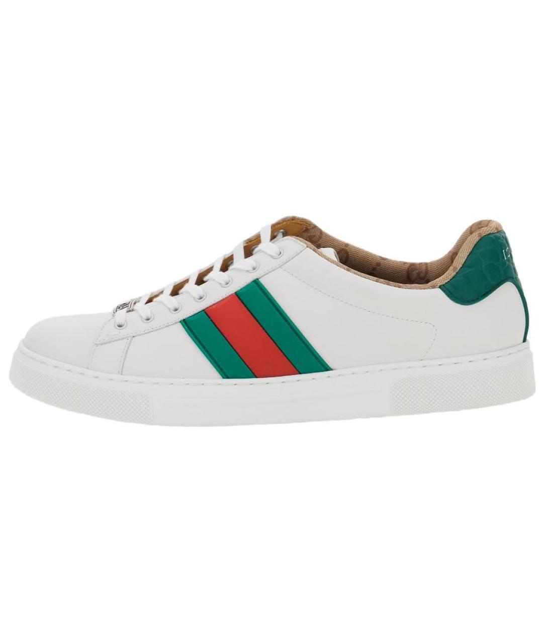 GUCCI Белые низкие кроссовки / кеды, фото 2