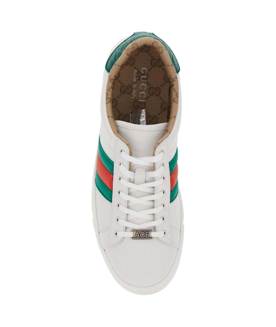 GUCCI Белые низкие кроссовки / кеды, фото 5