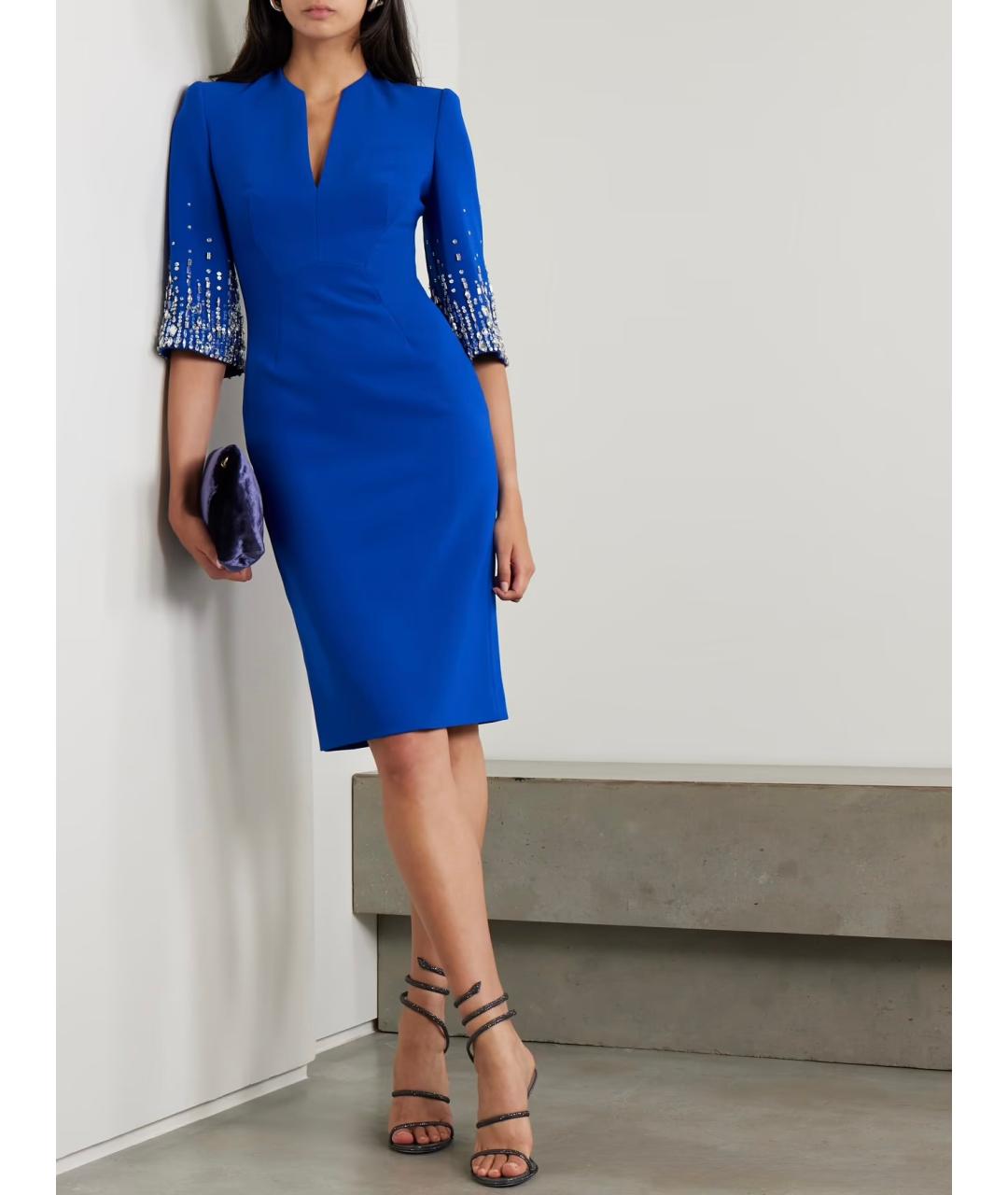 JENNY PACKHAM Синее коктейльное платье, фото 2