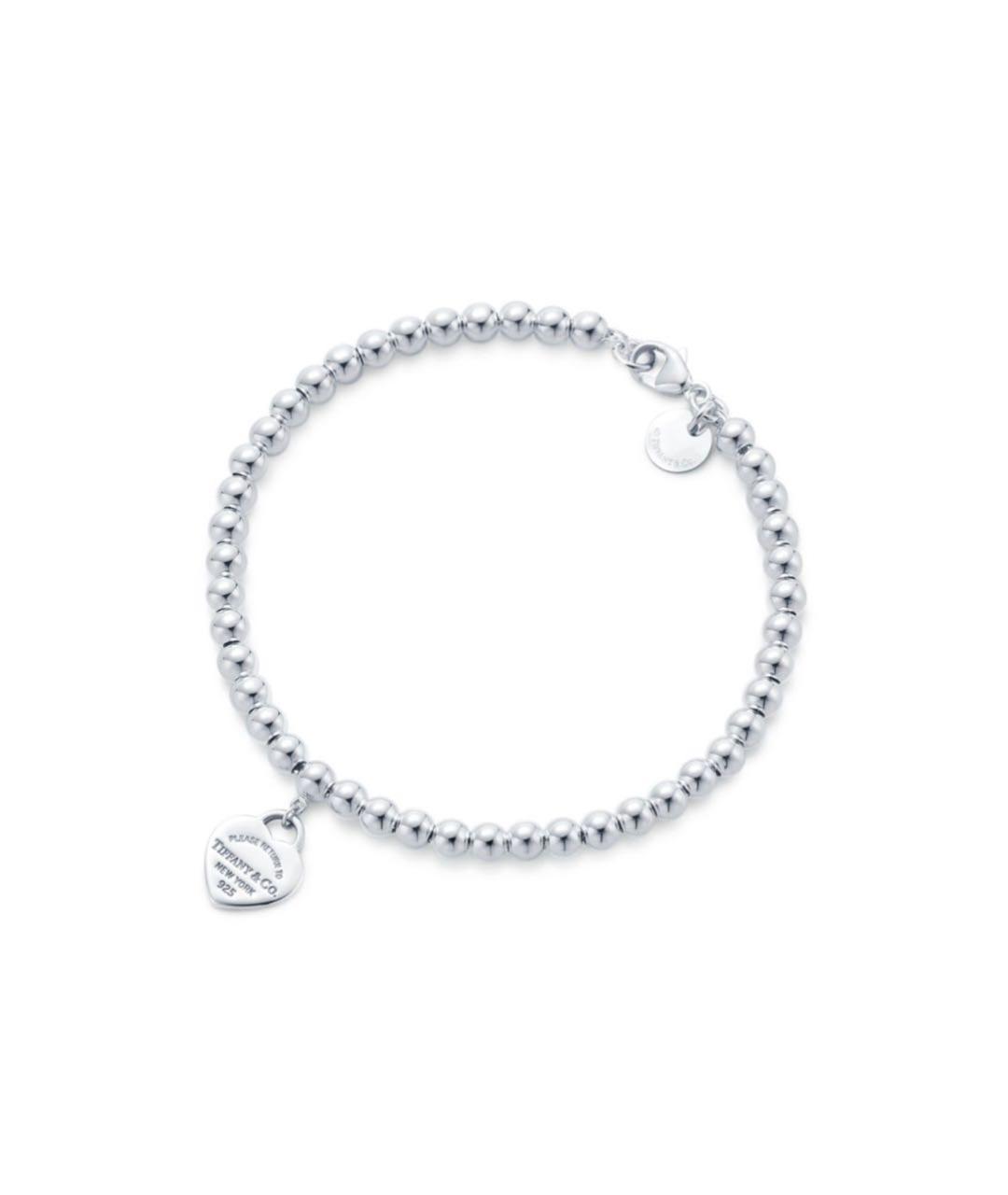 TIFFANY&CO Бордовый серебряный браслет, фото 2