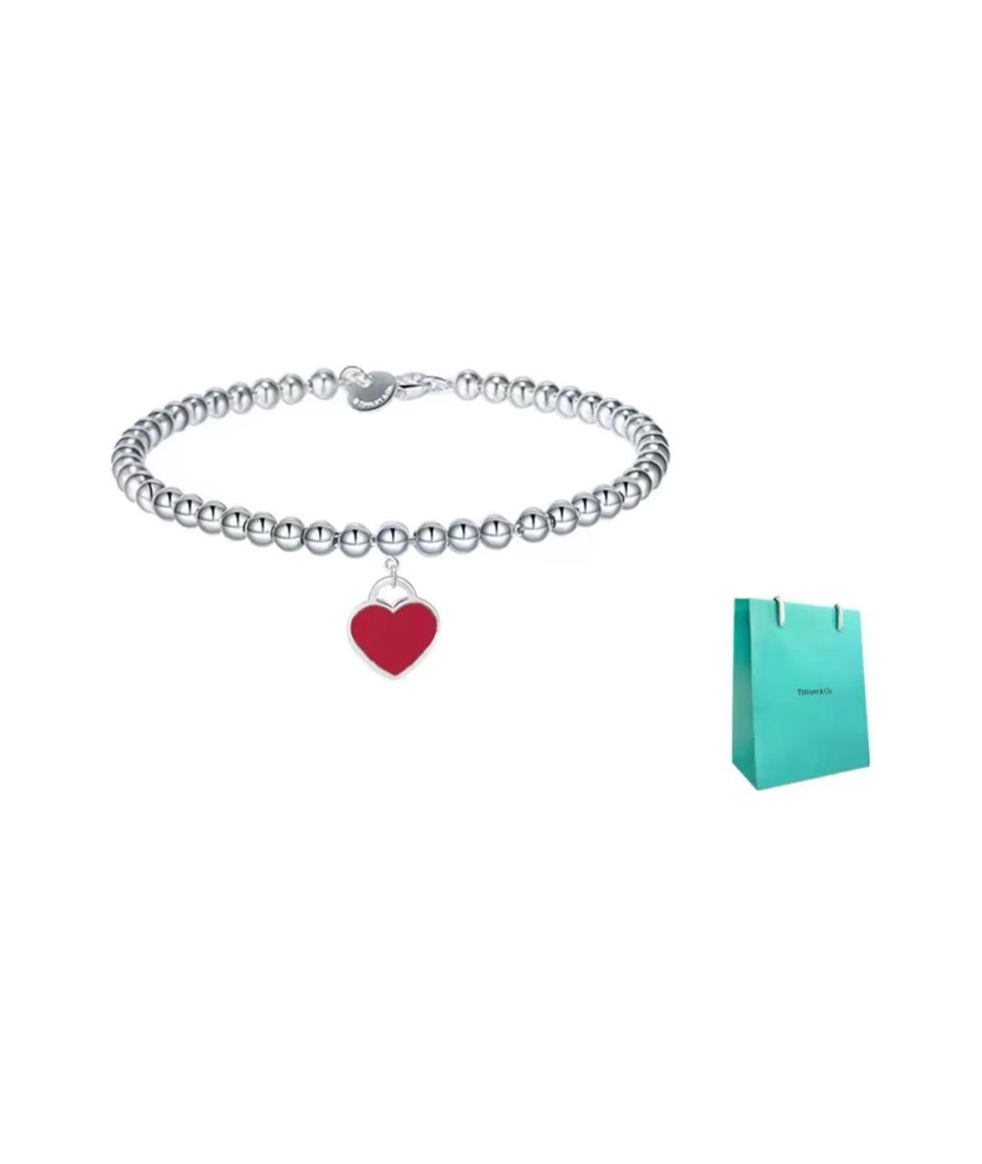 TIFFANY&CO Красный серебряный браслет, фото 3