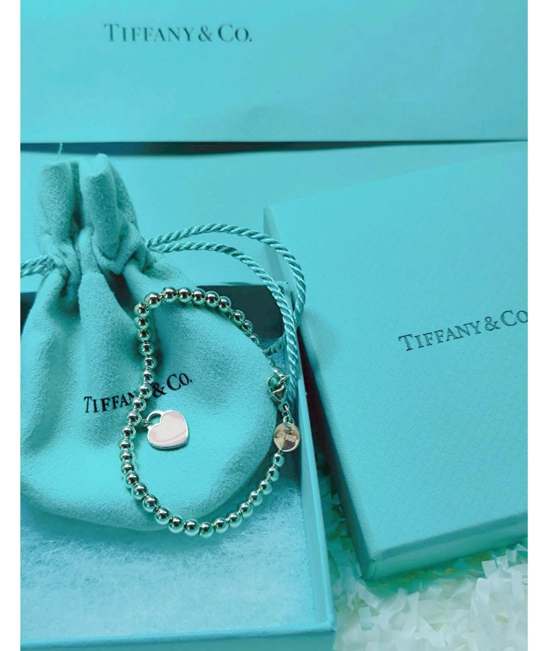 TIFFANY&CO Розовый серебряный браслет, фото 5