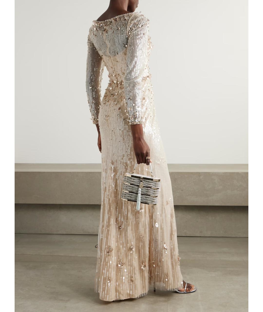 JENNY PACKHAM Бежевое вечернее платье, фото 3