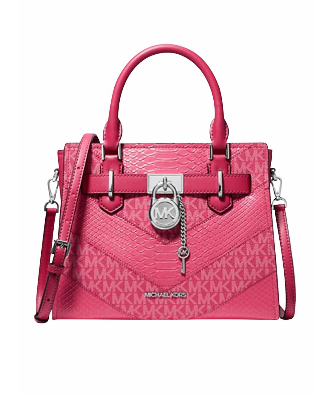 MICHAEL KORS Розовая сумка с короткими ручками из искусственной кожи, фото 1