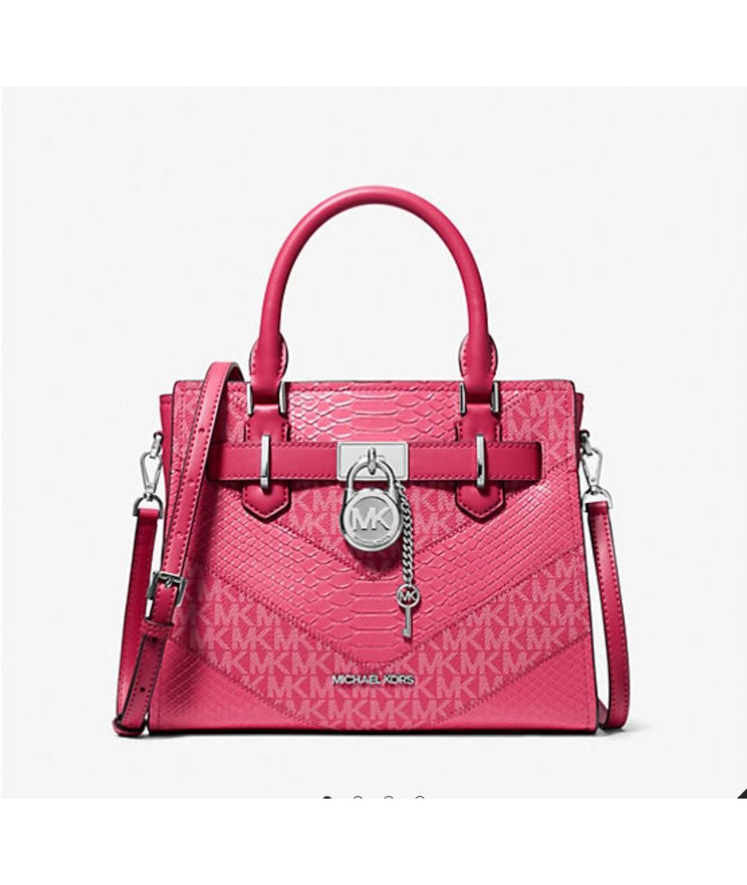 MICHAEL KORS Розовая сумка с короткими ручками из искусственной кожи, фото 9