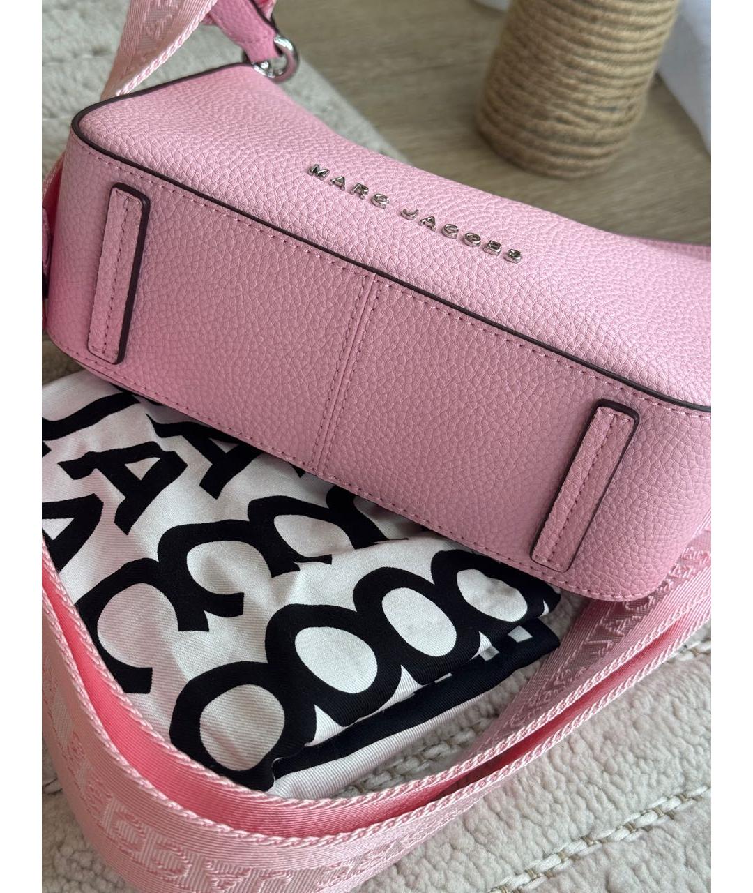 MARC JACOBS Розовая кожаная сумка с короткими ручками, фото 5