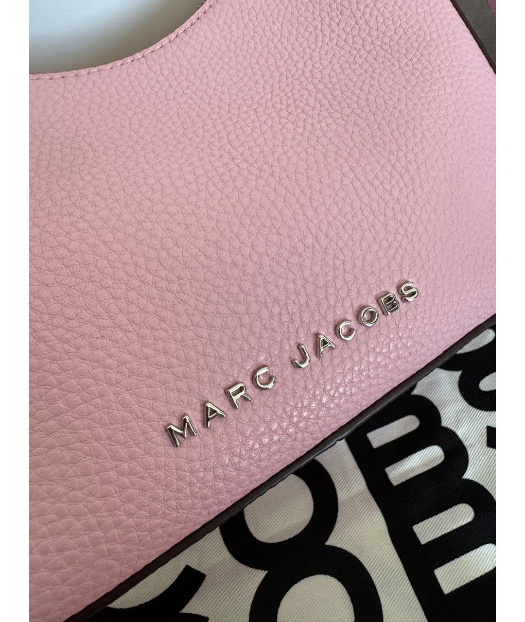MARC JACOBS Розовая кожаная сумка с короткими ручками, фото 5