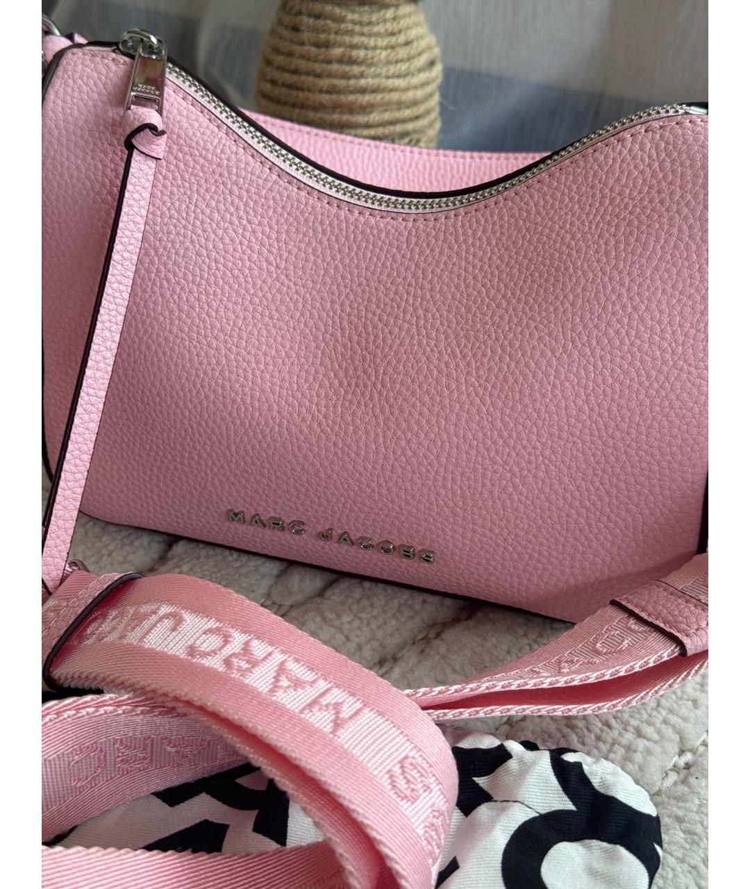 MARC JACOBS Розовая кожаная сумка с короткими ручками, фото 6