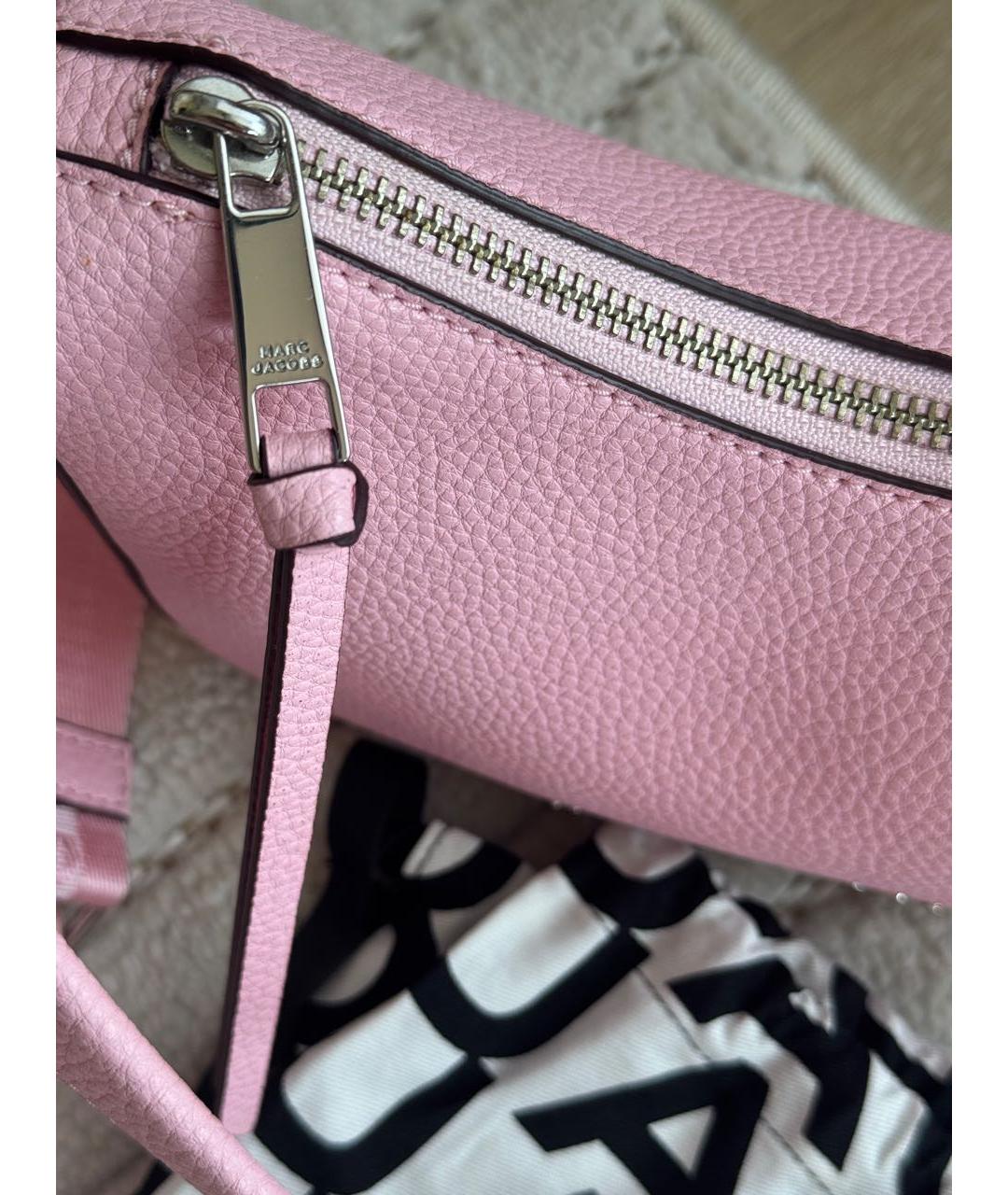 MARC JACOBS Розовая кожаная сумка с короткими ручками, фото 4