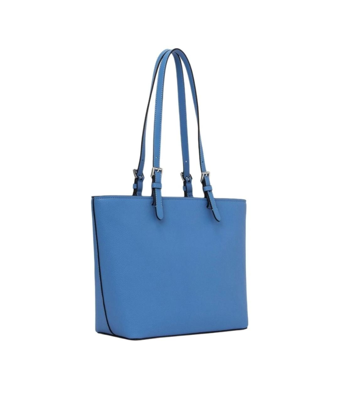 MICHAEL KORS Голубая сумка тоут из искусственной кожи, фото 5