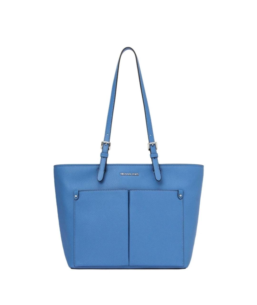 MICHAEL KORS Голубая сумка тоут из искусственной кожи, фото 1