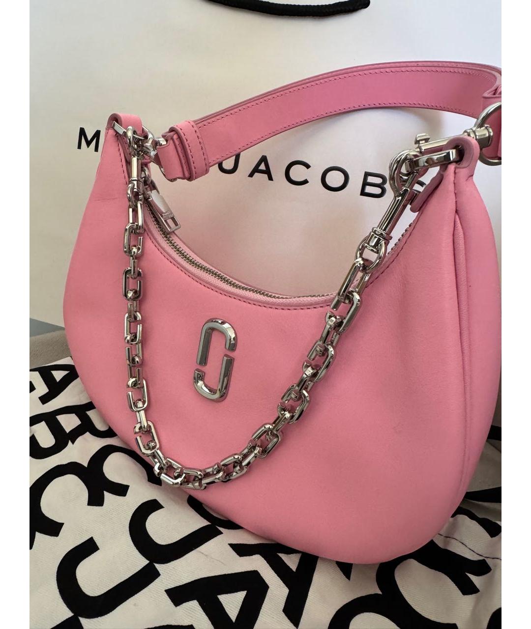 MARC JACOBS Розовая кожаная сумка с короткими ручками, фото 2