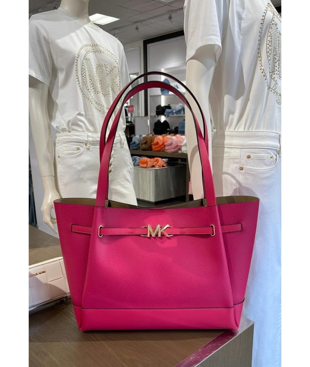 MICHAEL KORS Розовая кожаная сумка тоут, фото 6