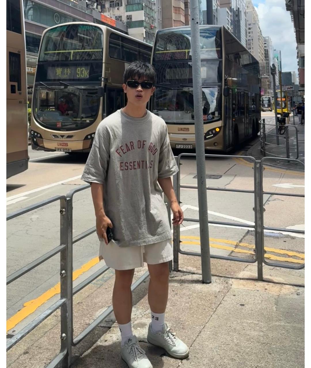 FEAR OF GOD ESSENTIALS Серая хлопковая футболка, фото 3