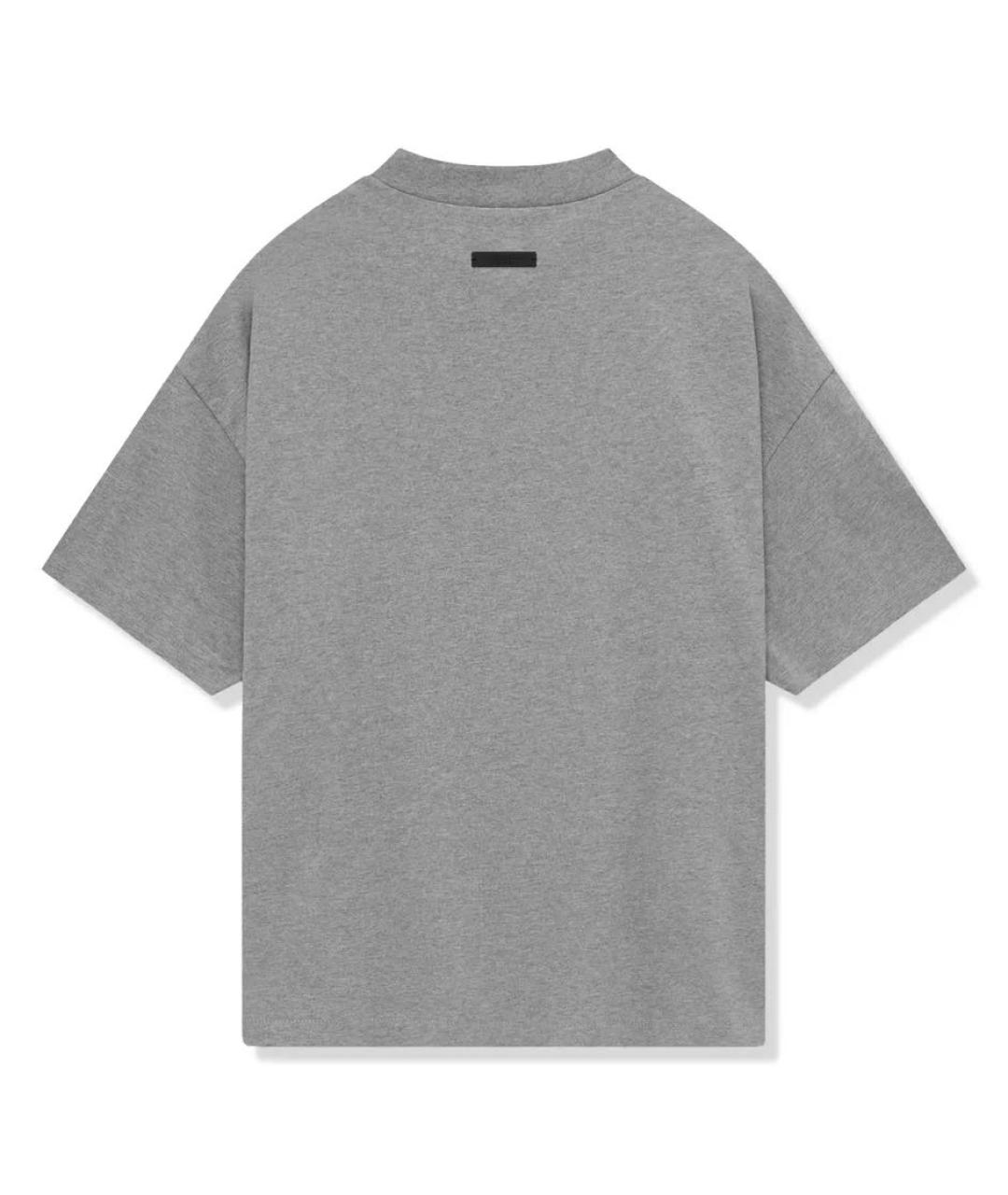 FEAR OF GOD ESSENTIALS Серая хлопковая футболка, фото 2